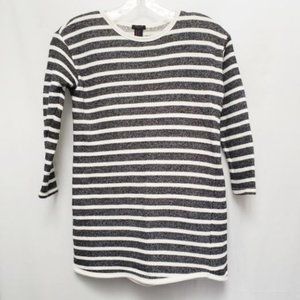 Forever21 Black and White Striped Sweater Tunic